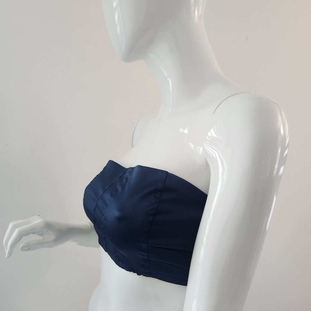 Valija Gitana Midnight Blue Strapless Bandeau Top Size Medium - Picture 4 of 15